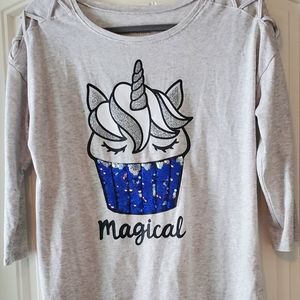 Sequin and Glitter "magical" unicorn T-shirt